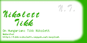 nikolett tikk business card